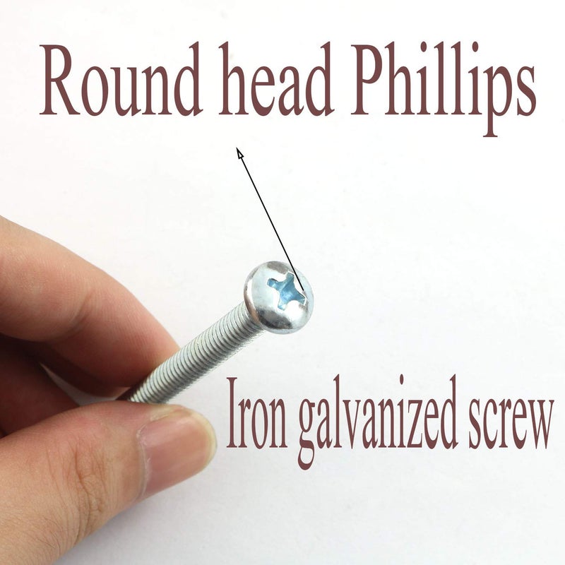 RuiLing 10 Sets Screw Bolts with Wing Nut Kit Zinc Plated Carbon Steel Mounting Hardware Fitting Fastenings- 10pcs 1/4"-20 Hand Tighten Wing Nuts + 10pcs 1/4"-20 x 2-1/2" Phillips Head Screw Bolt - Image 4